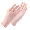 Summer Sun Protection Gloves for Women's Ice Silk Anti Ultraviolet Outdoor Thin Cycling Driving Anti Slip Short Touch Screen Gloves