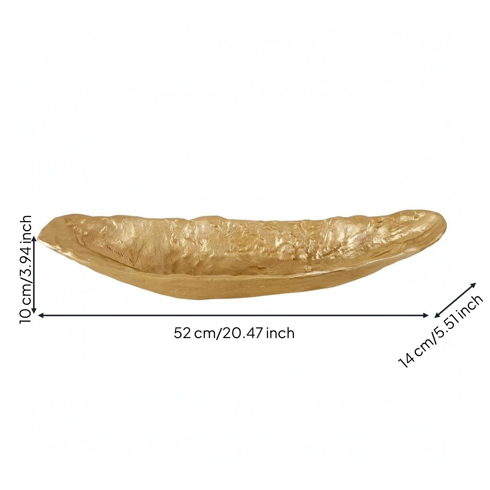 Boat-Shaped Tray Elegant Metal Artisan for