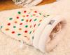 Cat Sleeping Bag Winter Pet Nest Mat Indoor Warm Semienclosed Soft Plush Cat Sack Puppy Kitten Warm Cat Bed