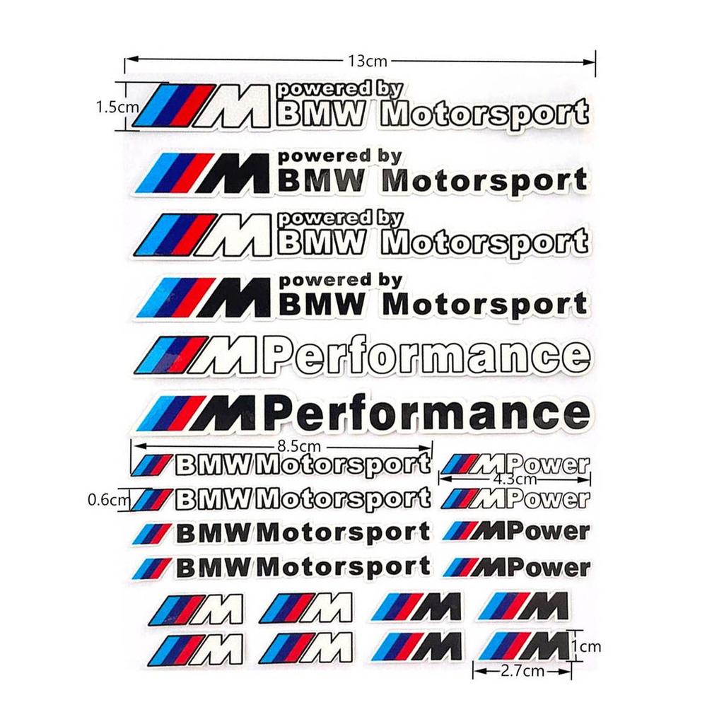 For BMW M X1 X3 Car Decoration Strip Trunk Relief Stickers Decals For Bmw M Power Performance E28 E30 E34 E36 E46 E60 E90 F84 F87 X1 X3 X5 X6