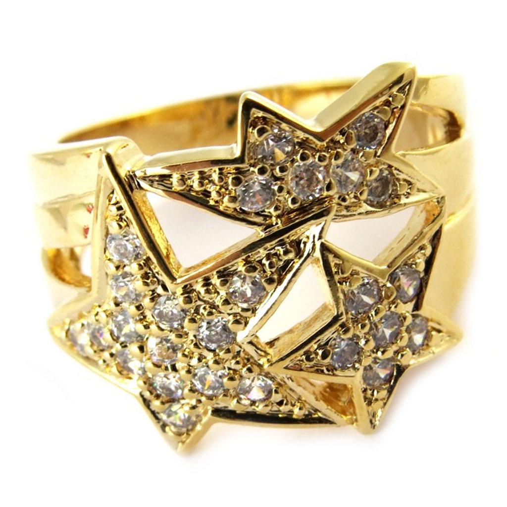 Pozlacený prsten 'Sublime Stars'