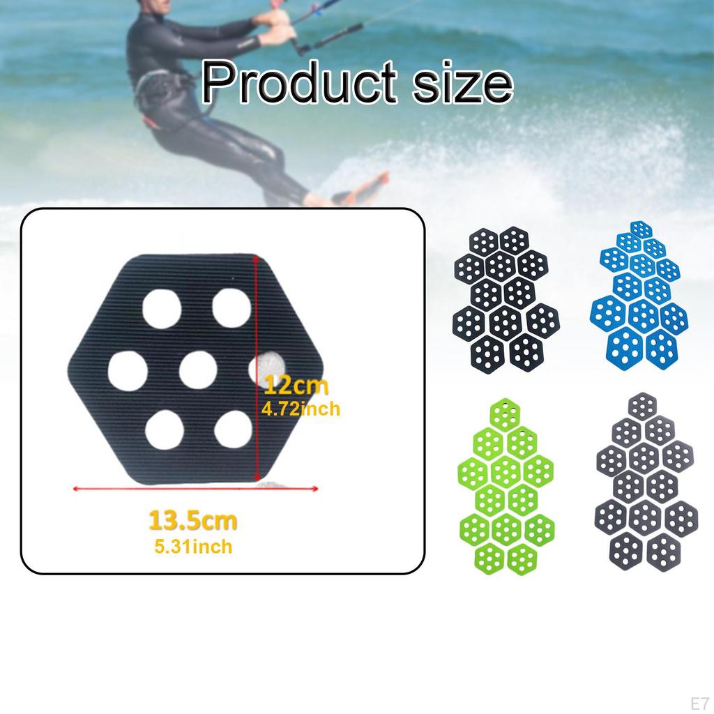 12 Pack Hexagonal Anti-Slip Surfboard Skimboard Traction Pads