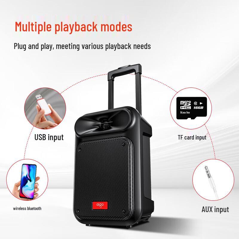 Aigo S55 Portable Bluetooth Trolley Speaker CN plug (adapter included)