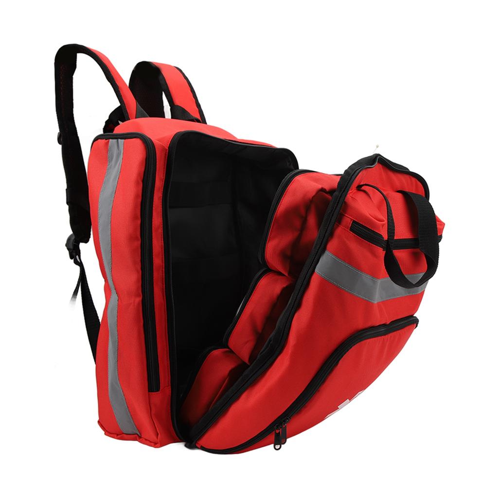 Red Firefighter Bag Large Capacity First Responder Bag Durable Emergency Medical Backpack for Travel Camping