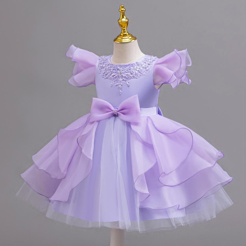 Christmas Models Children's Dresses Fluffy Middle and Large Children's Performance Dresses Dresses 368 Children's Princess Dresses Mesh Dresses