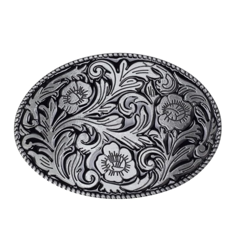 

[NR-Style] belt buckle Metal fittings only gold silver casual men s ladies (arabesque pattern, silver)