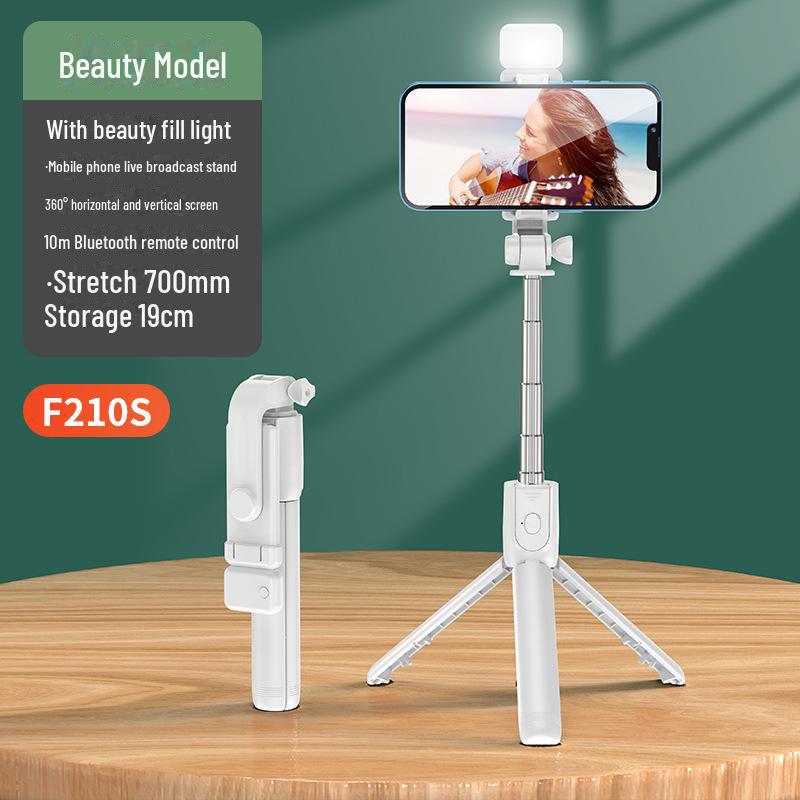 Portable Mini Bluetooth Selfie Stick with Tripod & Fill Light for Mobile Photography