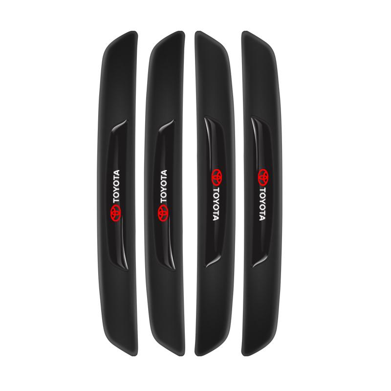 4Pcs Rubber Bumper Strip Car Door Anti-Collision Stickers For Toyota Corolla Yaris Aygo Prius CHR Camry Auris Avensis Land Prado