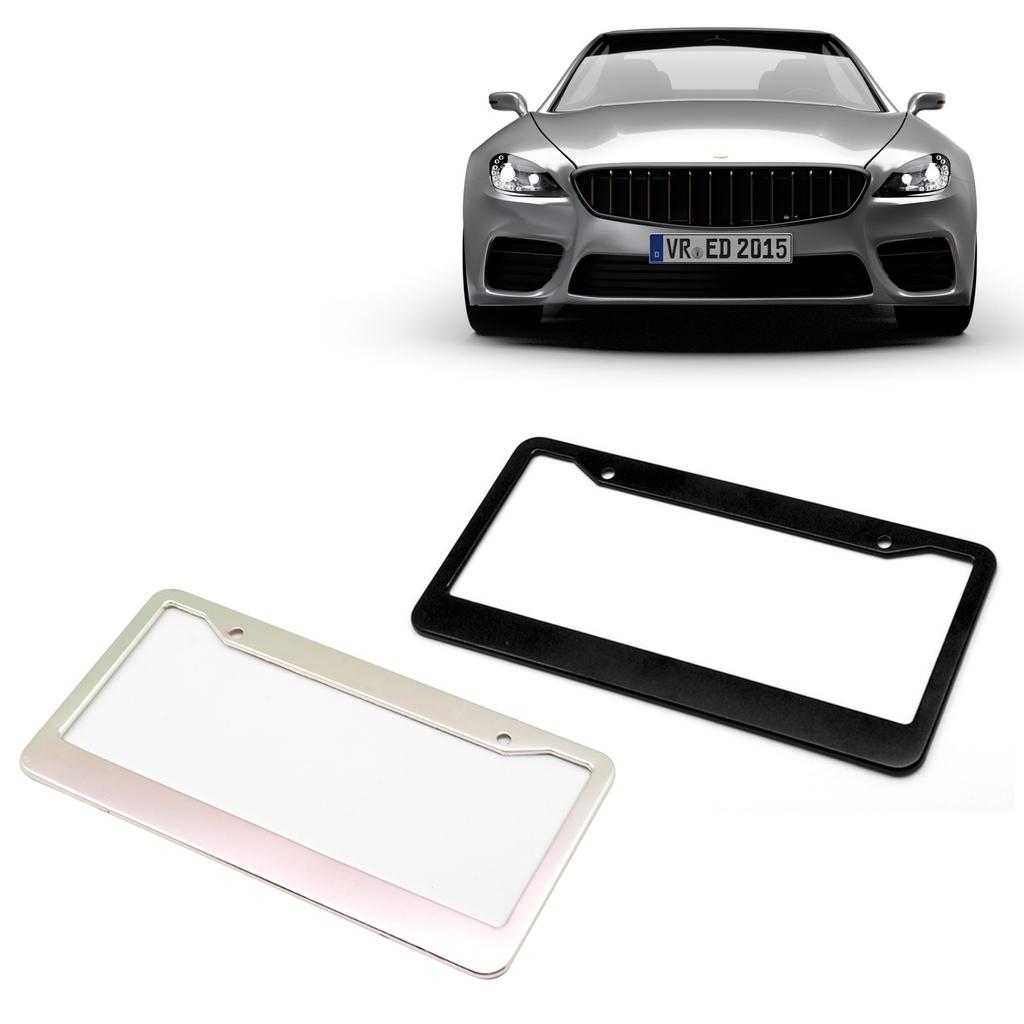 1 amerikansk universalramme for skilt i rustfritt stål, sølvfarget metallskiltramme, fotometrisk spiraldeksel