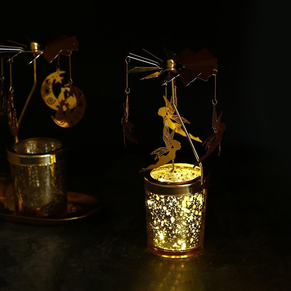 Home Decoration Carousel Candle Stand Christmas Gift Candle Holders Home