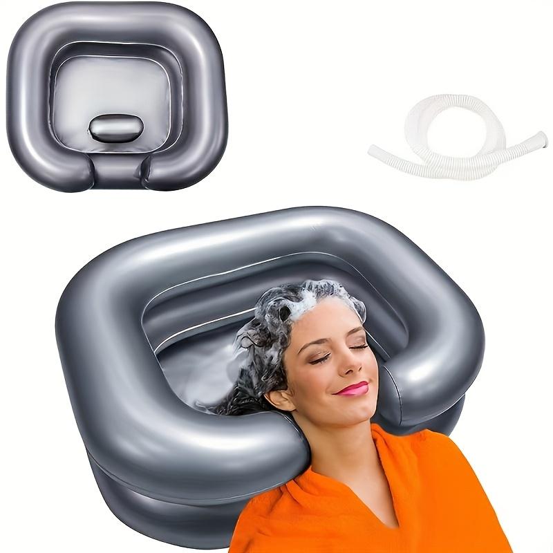1pc Portable Shampoo Bowl, Inflatable Hair Washing Tray For Washing Hair Sitting Or Lying In Bedside, Lightweight Rinse Hair Bas