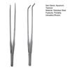 Yousheng 2Pcs Aquarium Tweezers Stainless Steel Reptile Feeding Tongs Long Straight And Curved Tweezers Lizards Bearded Dragon Snake Tank Accessories