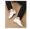 Men's Black & White Shiny Leather Low Heel Modern Dance Shoes with Soft or Fur Sole