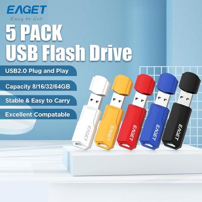 Lot de 5 clés USB 2.0 multicolores
