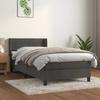 3130986 vidaXL Divan Bed and Mattress Dark Grey 80x200 Cm Velvet