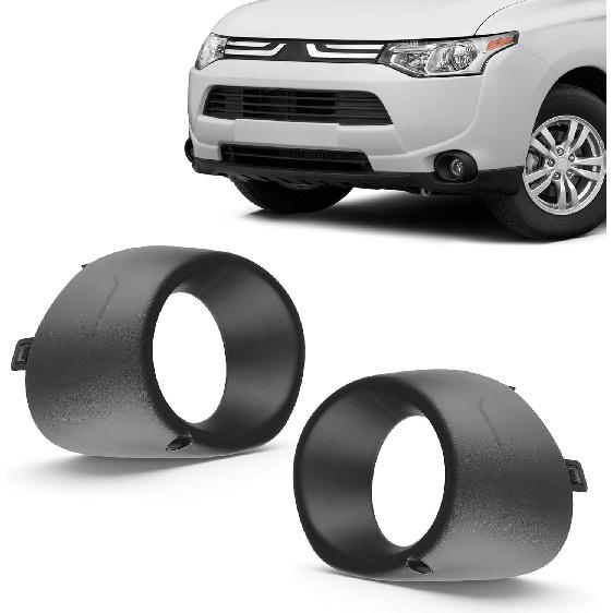 

MACHSWON Pair Set Fog Light Lamp Bezel Cover, 6400D571 6400D572, Compatible with Mitsubishi Outlander 2013-2015,Black чёрный
