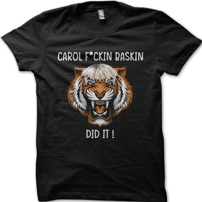 Joe Exotic Tiger King Carol F*ckin Baskin Did It printed t-shirt 9021 S разноцветный