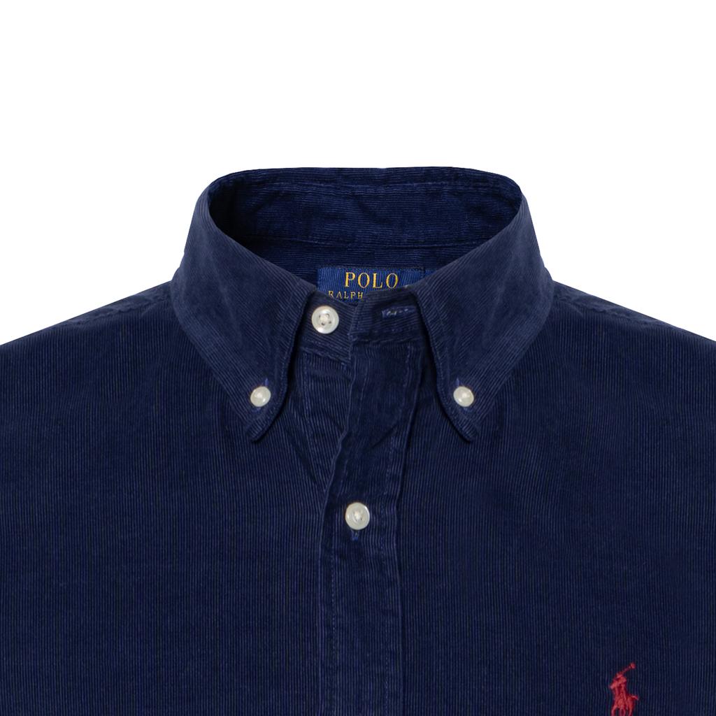 Polo Ralph Lauren SS23 Solid Logo Embroidered Shirt Men Shirts Navy-Blue MNPOWOV16822578-410