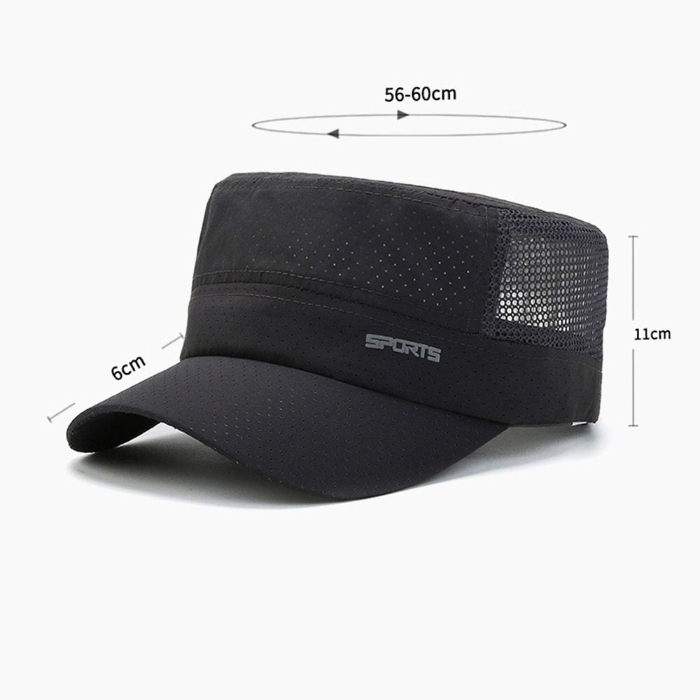Mesh Flat Top Hat Quick Dry Sun Hat New Peaked Cap  Outdoor