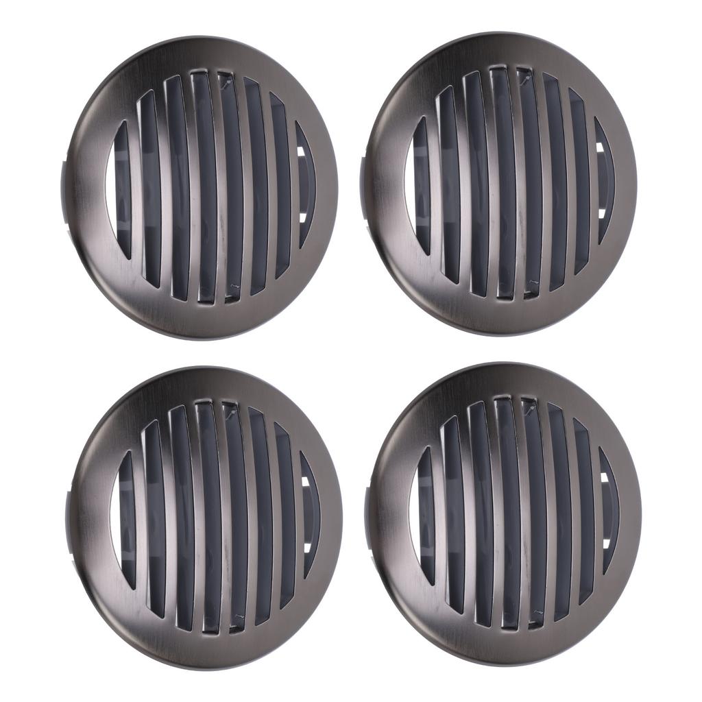4 Stück 3 Zoll 76 mm RV Luftgitter Deckenlüftung 316 Edelstahl Bootsbelüftungsabdeckung Rundes Luftgitter Gitter für Yacht