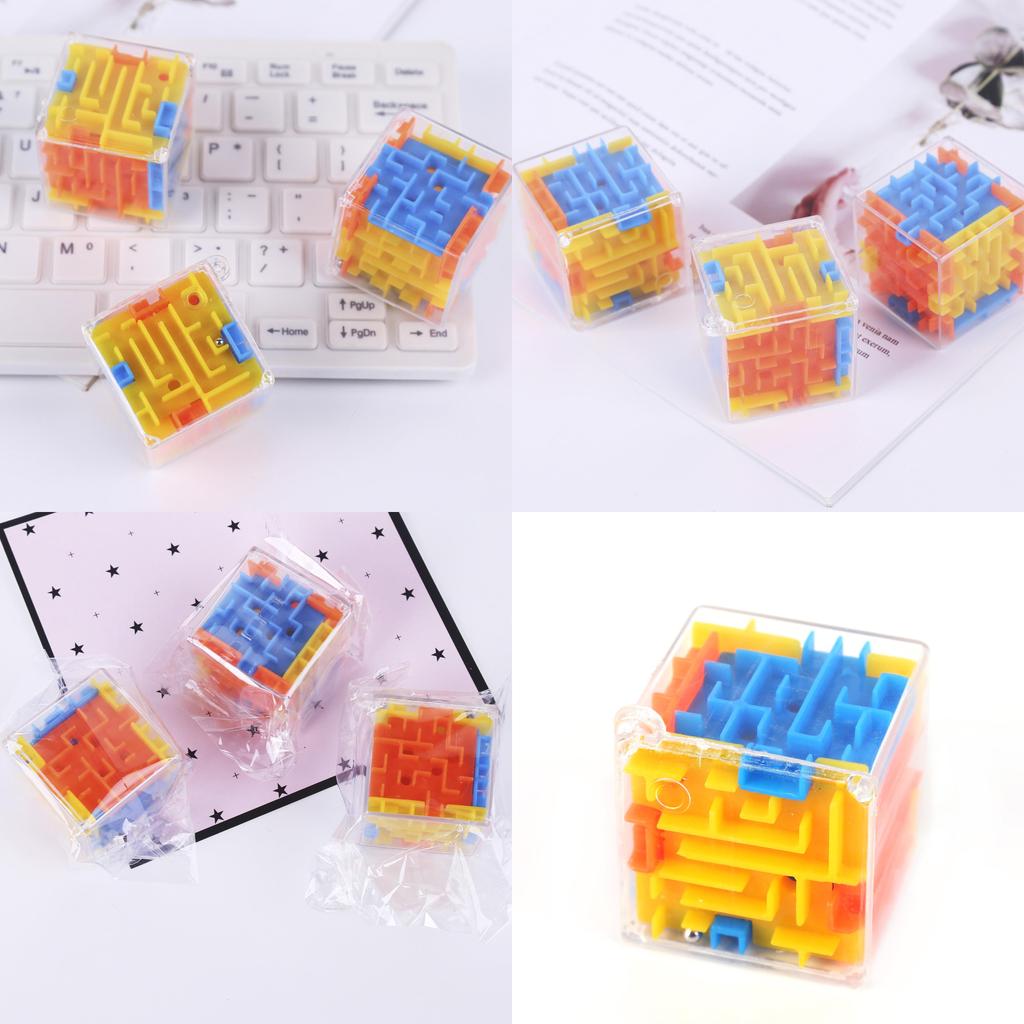 Six Three Sided Dimensional Maze Ball Track Toy For Mental Exercise Idea Gift