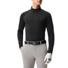 FILA Golf Series Comfortable Solid Color Pullover Stand Collar Long Sleeve T-Shirt Men Tops Deep-Black A11M515216F-BK