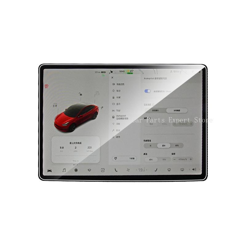 For Tesla Model 3/Y/S/X Refresh Car Central Control Navigation Screen Tempered Glass Film Protector Trument Protective Films