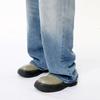 | Versatile retro whitened wash design drape straight jeans daily