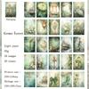 50pcs/pack Aesthetics Flowers Materials Paper Decor Scrapbooking Collage Stationery DIY Junk Journal Craft Light Paper