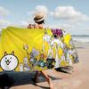 Battle Cats Anime Microfiber Beach Towel Absorbent Quick Dry Soft Yoga Swimming Resort Mountain Climbing Towel