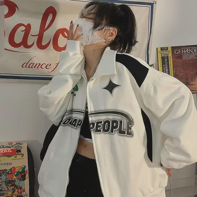 American Retro Lapel Cardigan Sweater: Autumn Casual Loose Fit for Women, Couples, and Students