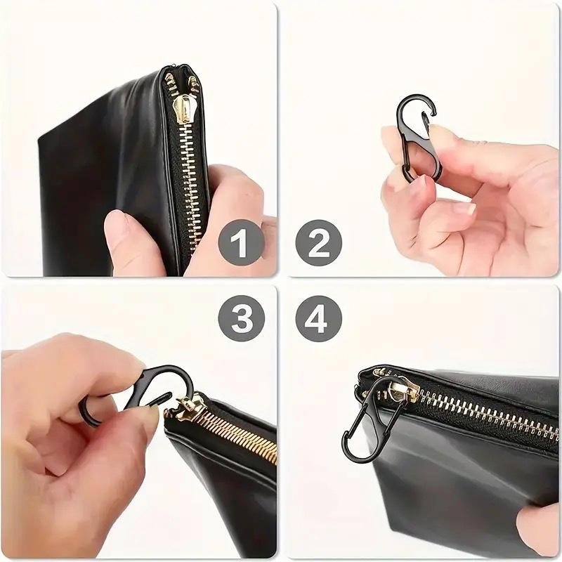 S-Shaped Double-Headed Carabiner for Backpack: High-Elasticity, Two-Way, Spring-Loaded Buckle