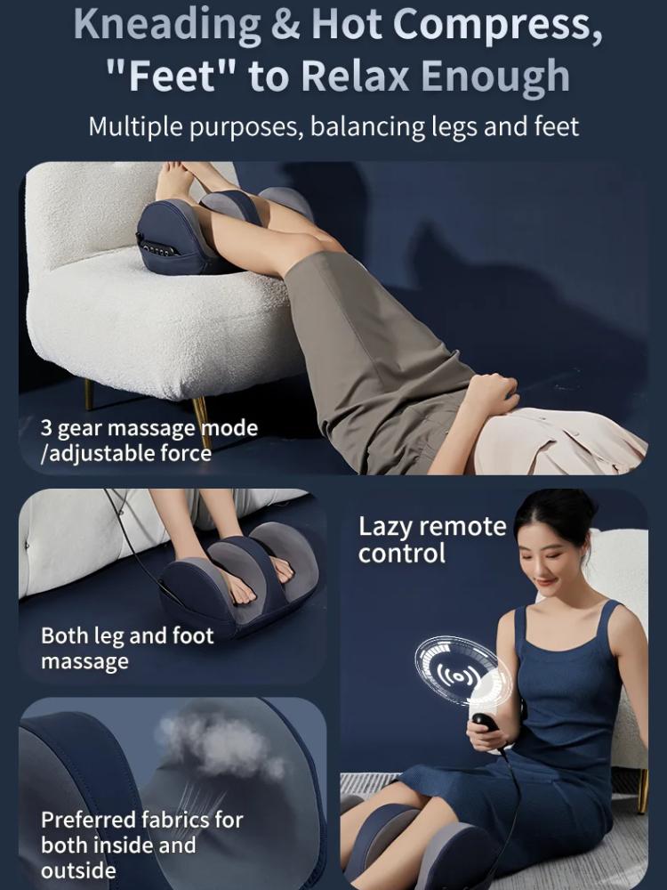 Newest 2 In 1 Shiatsu Foot Massager with Heat for Plantar Fasciitis Feet and Calf Massager Machine for Tired Muscles Pain Relief