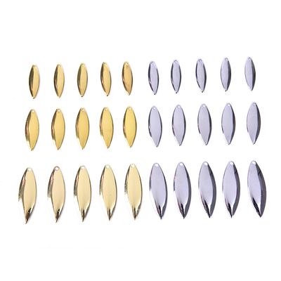 50 Adet Willow Spinner Bıçakları Pürüzsüz Bitiş, Kendin Yap Spinner Yem Balıkçılık Yemleri