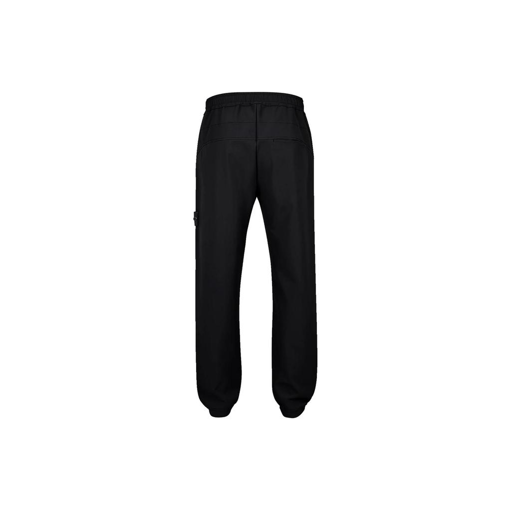 Stone Island SS24 Solid Logo Zip Long Casual Pants Men pants Black 801562353-V0029