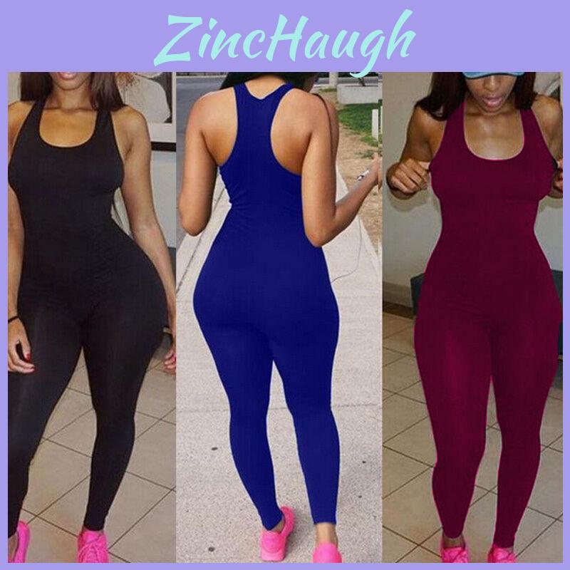 Us Sexy Damen Freizeit Ärmelloser Bodycon Strampler Overall Mit Eleganten Langen Hosen