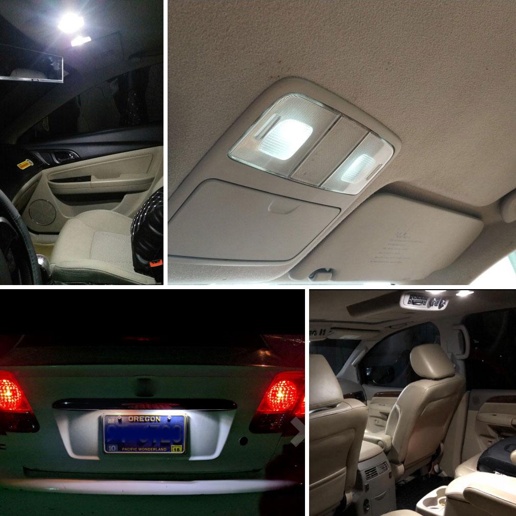 10ks BA9S LED T4W H6W LED žárovka Canbus Osvětlení interiéru auta Auto klínový značkovač Dome Lamp Čtecí Dveřní světlo 6000K 12V