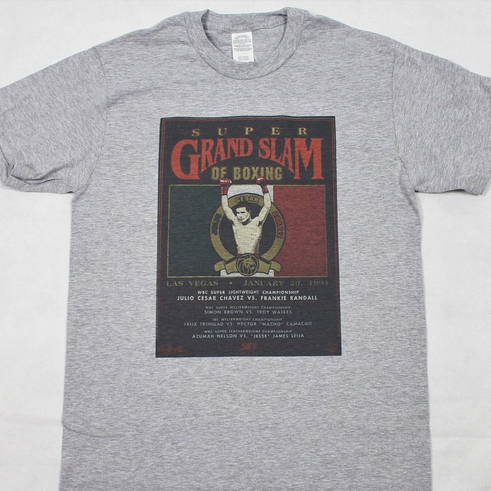 Julio Cesar Chavez Vs Frankie Randall fight poster Grey T-shirt sizes available Unisex T-Shirt S