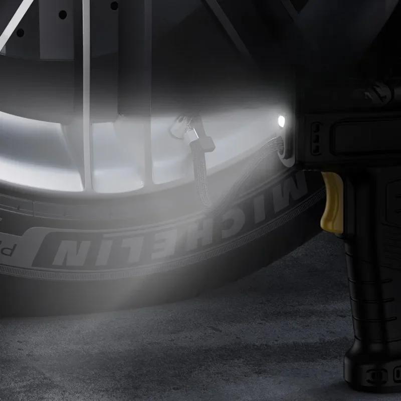 Tragbare digitale Luftpumpe für Auto, Fahrrad, Bälle - 120W Handheld Kabellos/Kabelgebunden Aufblasbarer Reifenfüller