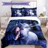 Set Biancheria da Letto Stile Gotico Traspirante Copripiumino con Federe Biancheria da Letto Decorativa per Camera da Letto Decorazione Casa Regalo di Compleanno