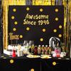 Awesome Since 1946 Gold Glitter Banner - 80th Birthday Party Decorations