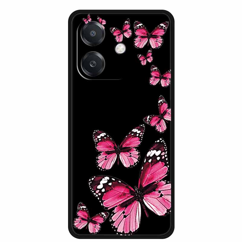 Para OPPO A3 / A3x 5G Funda 6.67" Funda Negra Silicona Suave Funda para Teléfono Para OPPO A3x A3 5G Funda Trasera A 3x A 3 x A3 x Dibujos Animados