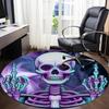 1pc SkeletoN Art Office Round Area Rug, Indoor Mat Suitable ForOffice, Under Office Chairs Bedroom Living Room Home Decor, Room Deco,  N47
