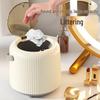 Modern Desktop Trash Can with Lid