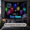 Custom Name Text Tapestry,Among Us Decorative Wall Hanging, Background Tapestry For Home Bedroom
