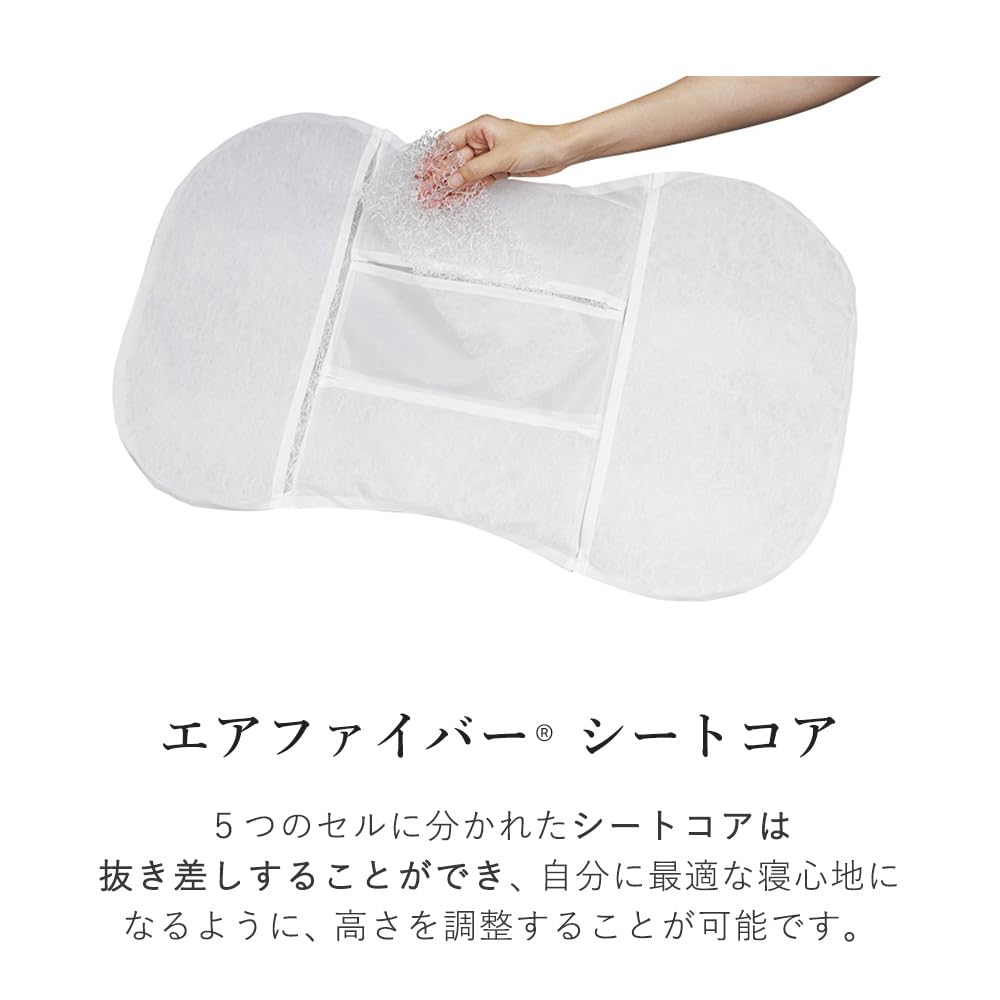 LOFTY Pillow for Ultimate Tossing and 9 Cell Pillow Cotton Fiber X Air 2 Soft Large Wide Stable Fit Luxury Premium Hotel Specification Washable Deep