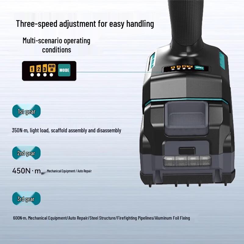 DaYi 20V Cordless Brushless 600N·m Impact Wrench CN plug (adapter included)