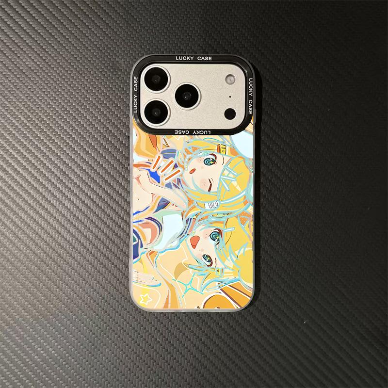 

Anime Girl Frieren Phone Case for iPhone 17 16 15 14 13 12 11 Pro Max Plus Air mini Cute Cartoon Diva Sing Back Laser Cover for iPhone 17