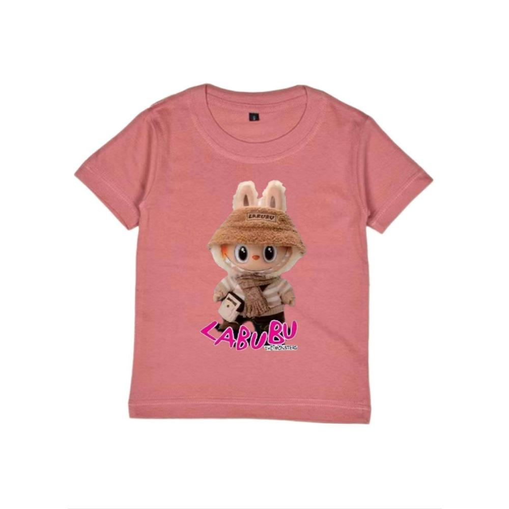 Unisex short-sleeved labubu printed T-shirt casual fashion top