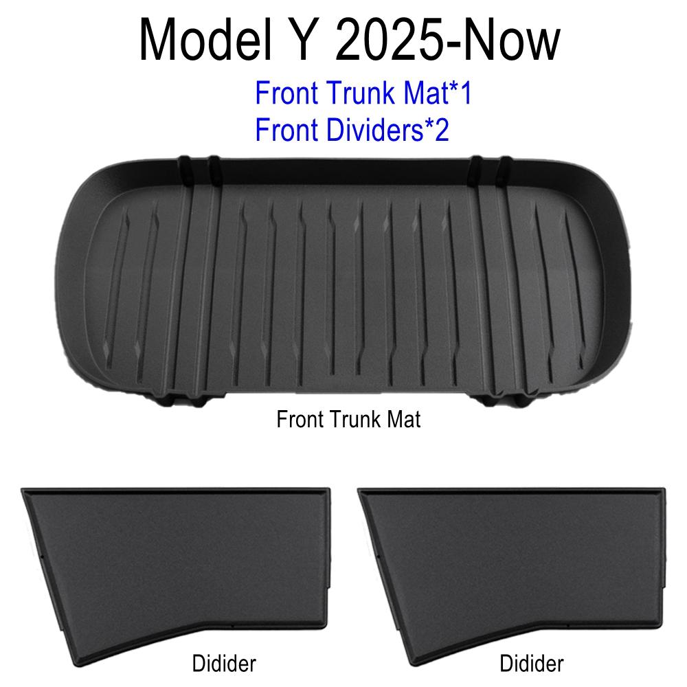 for 2025 2026 Tesla Model Y Juniper Front Trunk Mat Partition Board TPE Frunk Mads Protector Pad Organizer Storage Box Accessory